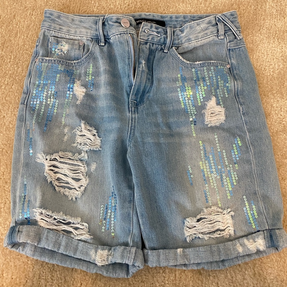 MO&Co | women jeans shorts mid shorts The Boyfriend shorts size M